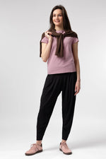 Pantalones Boho Negros Sueltos
